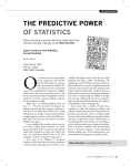 REVIEW ESSAY: The Predictive Power of Statistics
