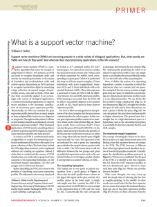 What is a support vector machine? William S Noble