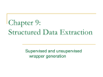 Chapter 9: Structured Data Extraction Supervised and unsupervised wrapper generation