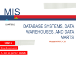 MIS DATABASE SYSTEMS, DATA WAREHOUSES, AND DATA MARTS