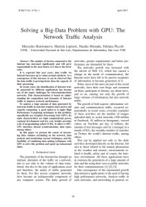 Solving a Big-Data Problem with GPU: The Network Traffic Analysis
