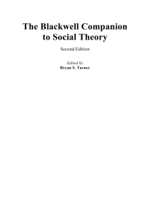 The Blackwell Companion to Social Theory