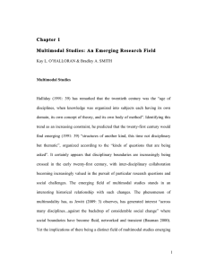 Chapter 1 Multimodal Studies: An Emerging Research Field