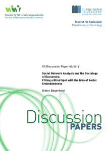 IfS DP 02_2013 Social Network Analysis and the Sociology of