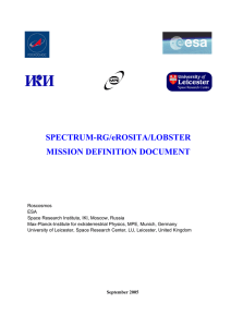 eROSITA Mission Definition Document