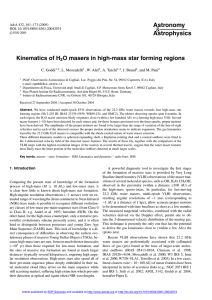 Kinematics of H $\ mathsf {_2} $ O masers in high