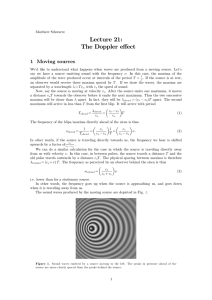 Lecture 21: The Doppler effect - Harvard University Department of