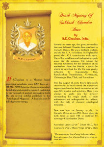 Death Mystery Of Subhash Chandra Bose