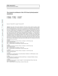 The chemical enrichment of the ICM from hydrodynamical simulations
