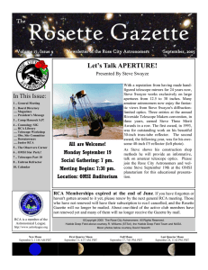 September - Rose City Astronomers