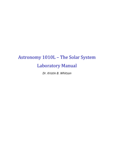 Astronomy 1010L Lab Manual - The University of Tennessee at