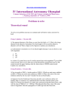 IV International Astronomy Olympiad