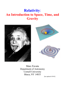 Relativity: - Cornell Astronomy