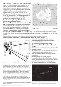 THE CONSTELLATION OCTANS, THE OCTANT