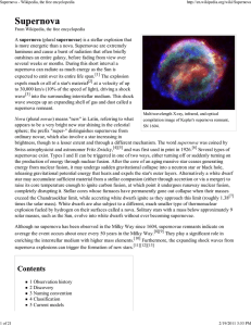 Supernova - Wikipedia, the free encyclopedia
