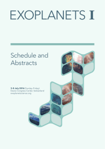Event Booklet - Exoplanets I Conference