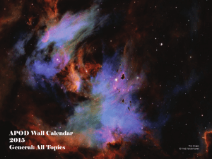 APOD Wall Calendar 2015 General: All Topics