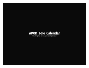 APOD 2016 Calendar