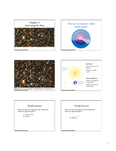 Chapter 11 Surveying the Stars How do we measure stellar