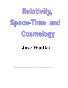 Relativity, Space-Time And Cosmology