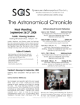 Astronomical Chronicle  for September, 2008