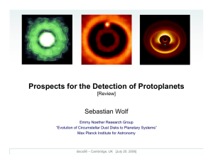 Prospects for detection of protoplanets