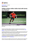 Sponsorship Adidas strikes million dollar deal with tennis star Berdych