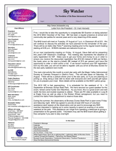 Sky Watcher - Boise Astronomical Society