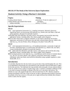 Student Activity: Using a Mariner`s Astrolabe