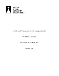 FY1995 Q1 Oct-Dec NO.. - National Optical Astronomy Observatory