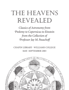 the heavens revealed - Chapin Library