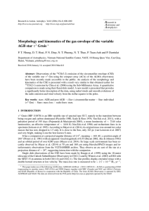Morphology and kinematics of the gas envelope of the variable AGB