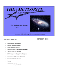 october 2008 - Mahoning Valley Astronomical Society