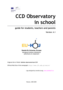 CCD Observatory in school - EU-HOU