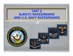 UNIT 2 NJROTC RATES/RANKS AND U.S. NAVY RATES/RANKS