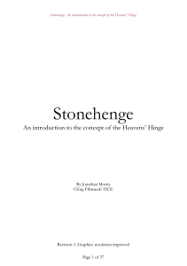 Stonehenge: An Introduction to the concept of the Heaven`s Hinge