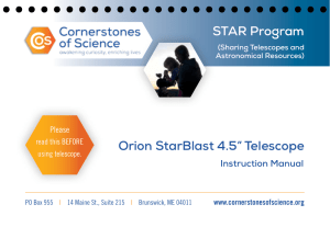 Orion StarBlast 4.5” Telescope STAR Program