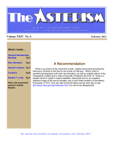 A Recommendation - Amateur Astronomers, Inc.