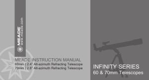 Infinity 60AZ and 70AZ Manual