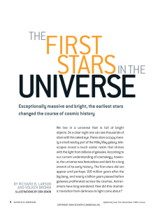 The First Stars in the Universe