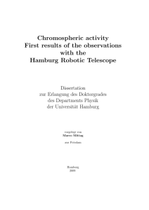 PhD thesis - Hamburger Sternwarte