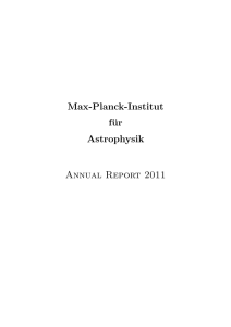 Annual Report 2011 - Max Planck Institute for Astrophysics