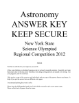 Astronomy ANSWER KEY KEEP SECURE