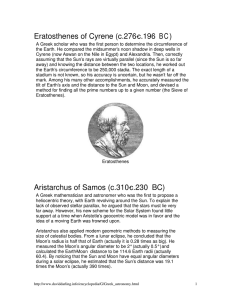 Eratosthenes of Cyrene (c.276-c.196 BC)