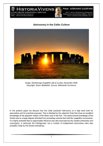 Archaeoastronomy, Astronomy of Celts, A. Gaspani