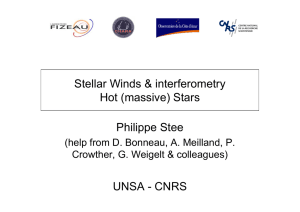 Radiative winds, accretion disks and massive stars physics using
