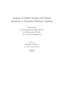 Analysis of Stellar Activity and Orbital Dynamics in Extrasolar