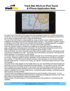 Track Star AVLS on iPod Touch &amp; iPhone Application Note