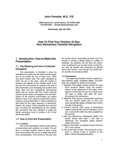 John Forester, M.S., P.E. How To Find Your Position At Sea: