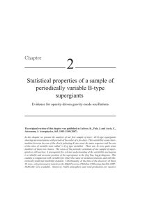 2 Statistical properties of a sample of periodically variable B-type supergiants